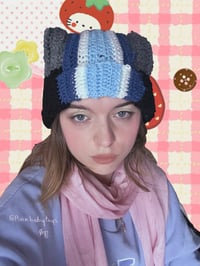 Crochet cat beanie