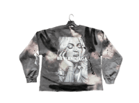 Image 2 of  Beyonce Balenciaga NY art dept navy gray/black/white sweatshirt