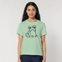 Image 2 of  'Amazing amphibians' - Women's t-shirt, mint green