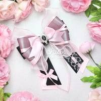 Image 2 of Pink & Black Lightstick Bow