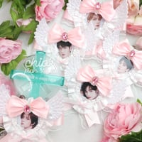 Image 2 of Angelic Pink TXT - Lightstick & Keychain Bow💖🪽
