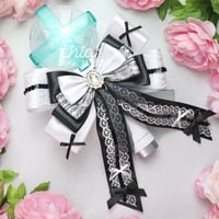 Image 1 of Classic Midnight – Black & White Bow