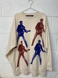 Image 1 of George, cream oversized dress label  M (27"P2P, 33"S2H, 32"C2C)   