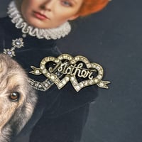 Image 1 of Antique sterling silver Mother Heart Brooch