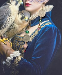 Image 2 of Vintage asymmetrical coin earings