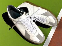 Image 1 of VEGANCRAFT original German Army trainer white sneaker handmade in Slovakia 