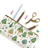 Image 1 of green mushroom pouch