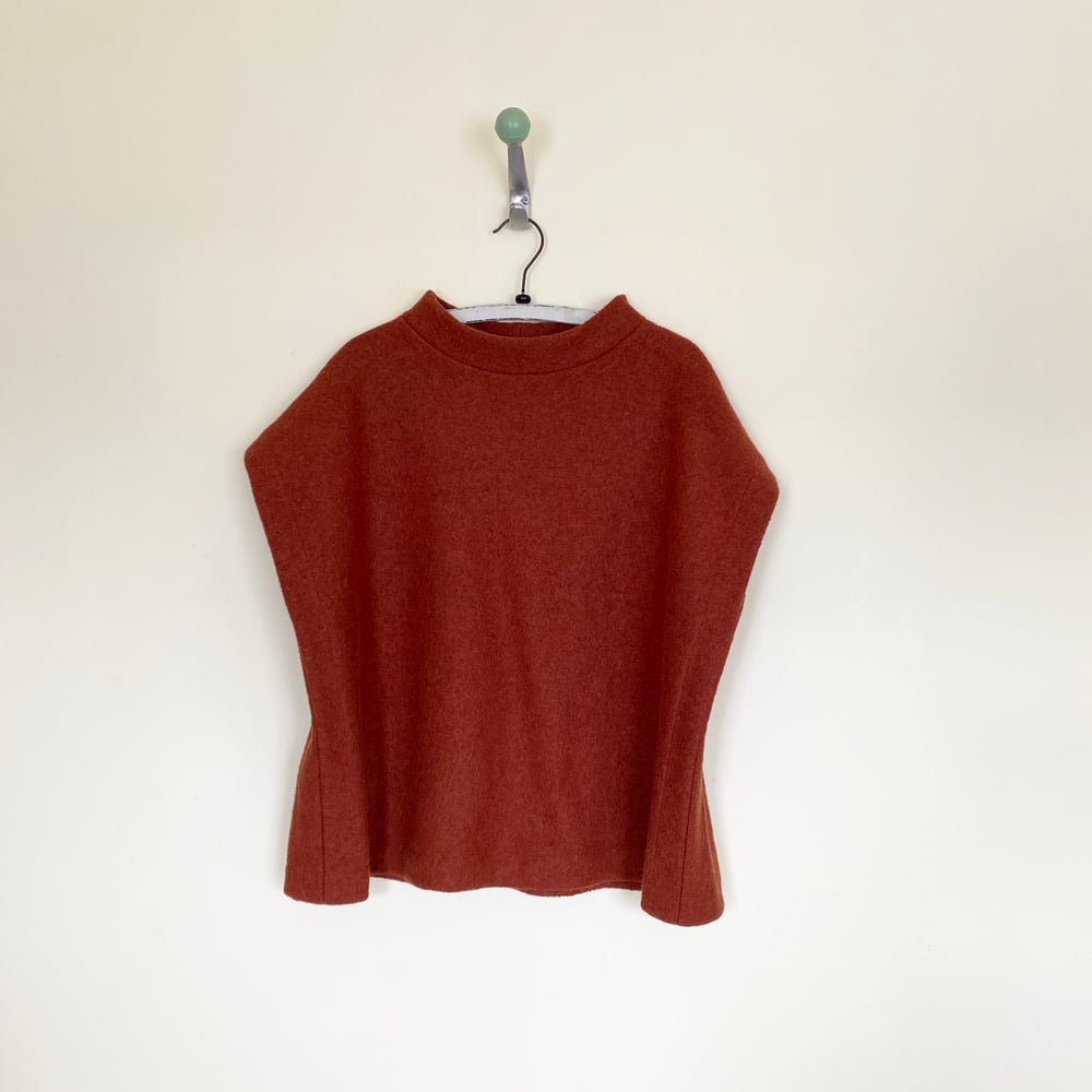 Image of Boiled Wool Sleeveless Tunic