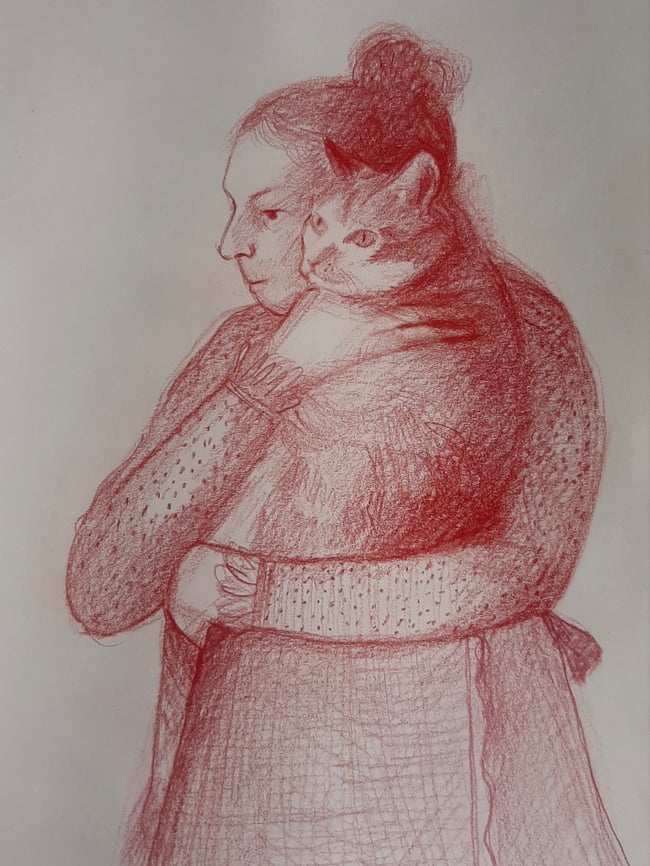 Winifred ~ Original drawing on paper