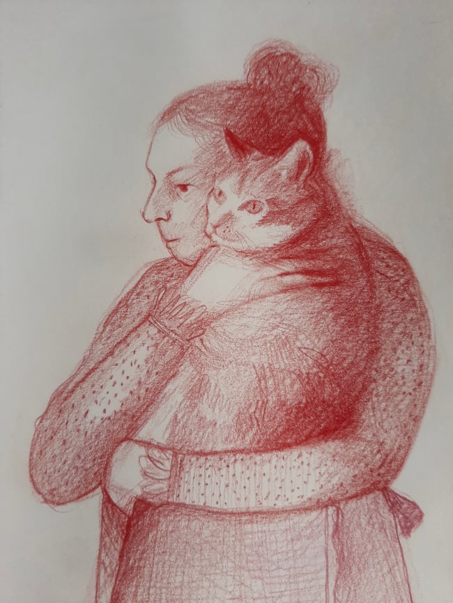 Winifred ~ Original drawing on paper