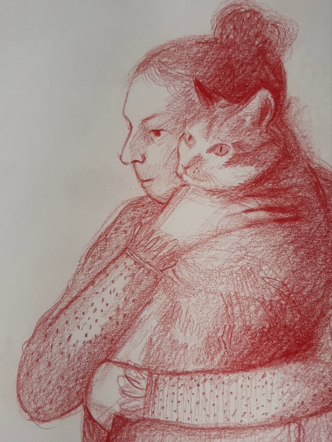 Winifred ~ Original drawing on paper