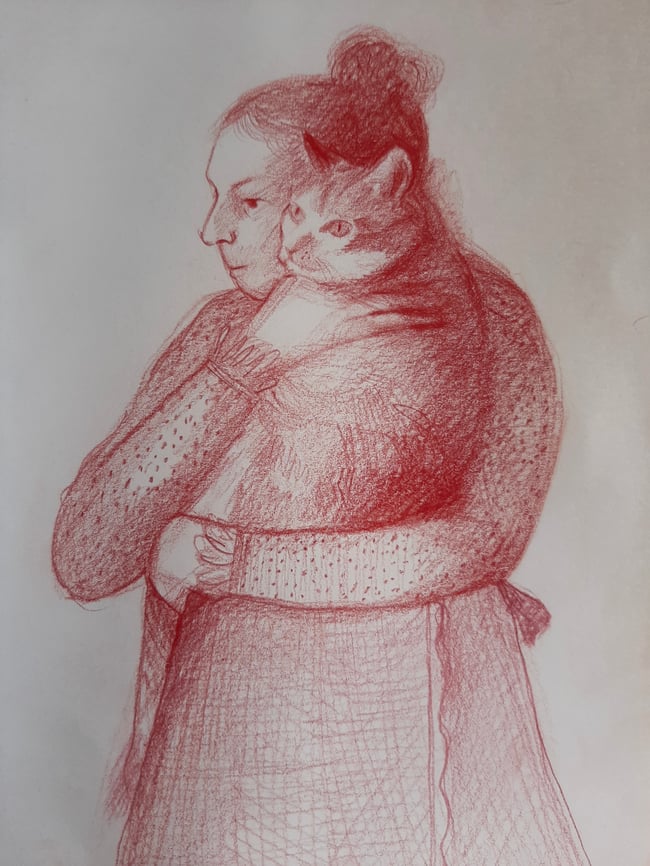 Winifred ~ Original drawing on paper