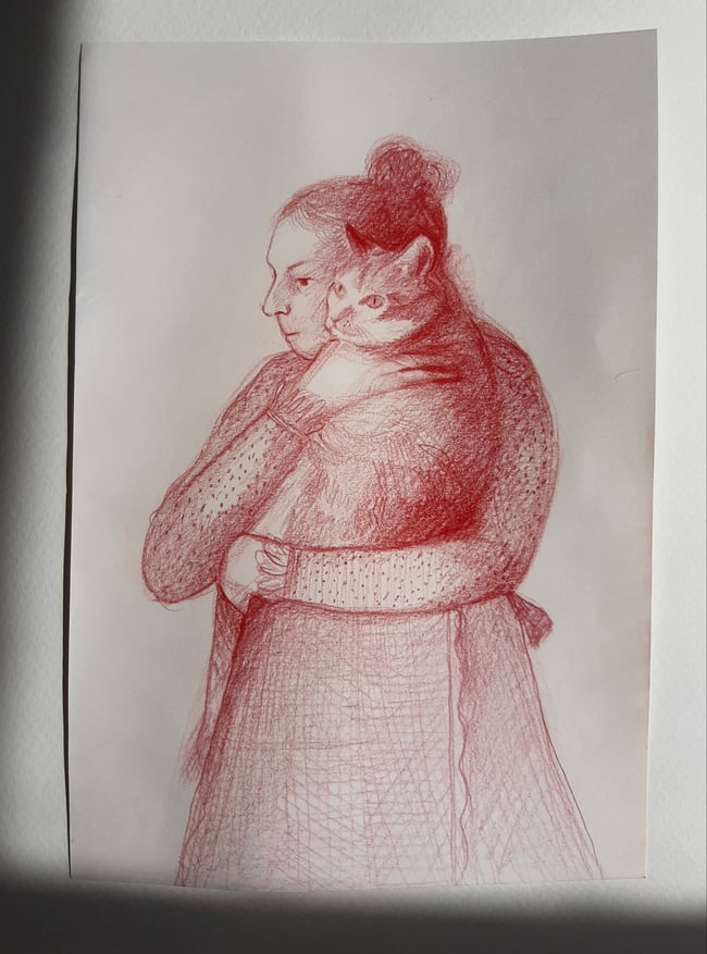 Winifred ~ Original drawing on paper