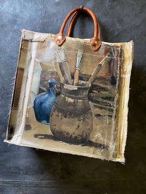 Image of one of a kind painting bag - the painter