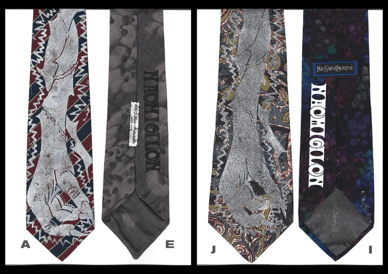 Ties with Linocut Image 4