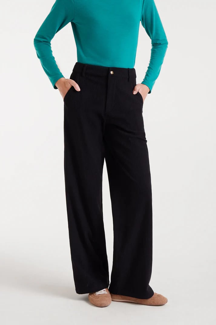 Image of 2-Pantalon de pana negro