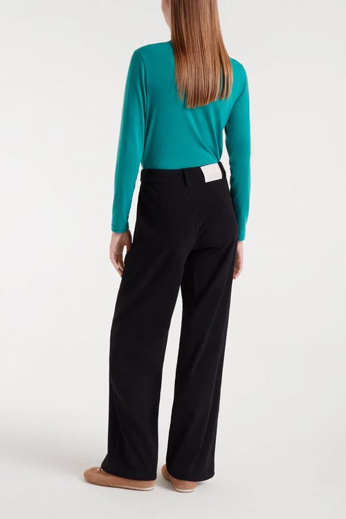 Image of 2-Pantalon de pana negro