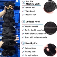 Image 3 of Donor hair unprocessed Peruvian Raw Hair Bundles