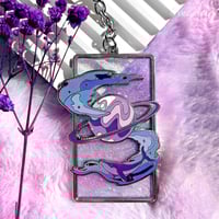 Image 1 of Mikrokosmos Whale | ENAMEL KEYCHAIN