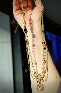 Image 3 of Capricorn Necklace with real Peridot beads