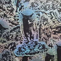 Image 1 of Cat Worship or Dog Worship Oil Slick/Hologram Sticker