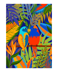 Image 1 of Affiche Perroquets
