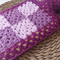 Image 3 of 'Happy Scrappy' Hot Water Bottle Cover Grape