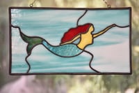 Image 3 of Mermaid stained glass suncatcher