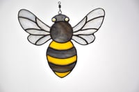 Image 5 of Barry the bee stained glass suncatcher spinner