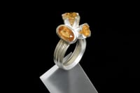 Image 3 of Imperial Topaz Claw and Bezel set Cluster Ring 