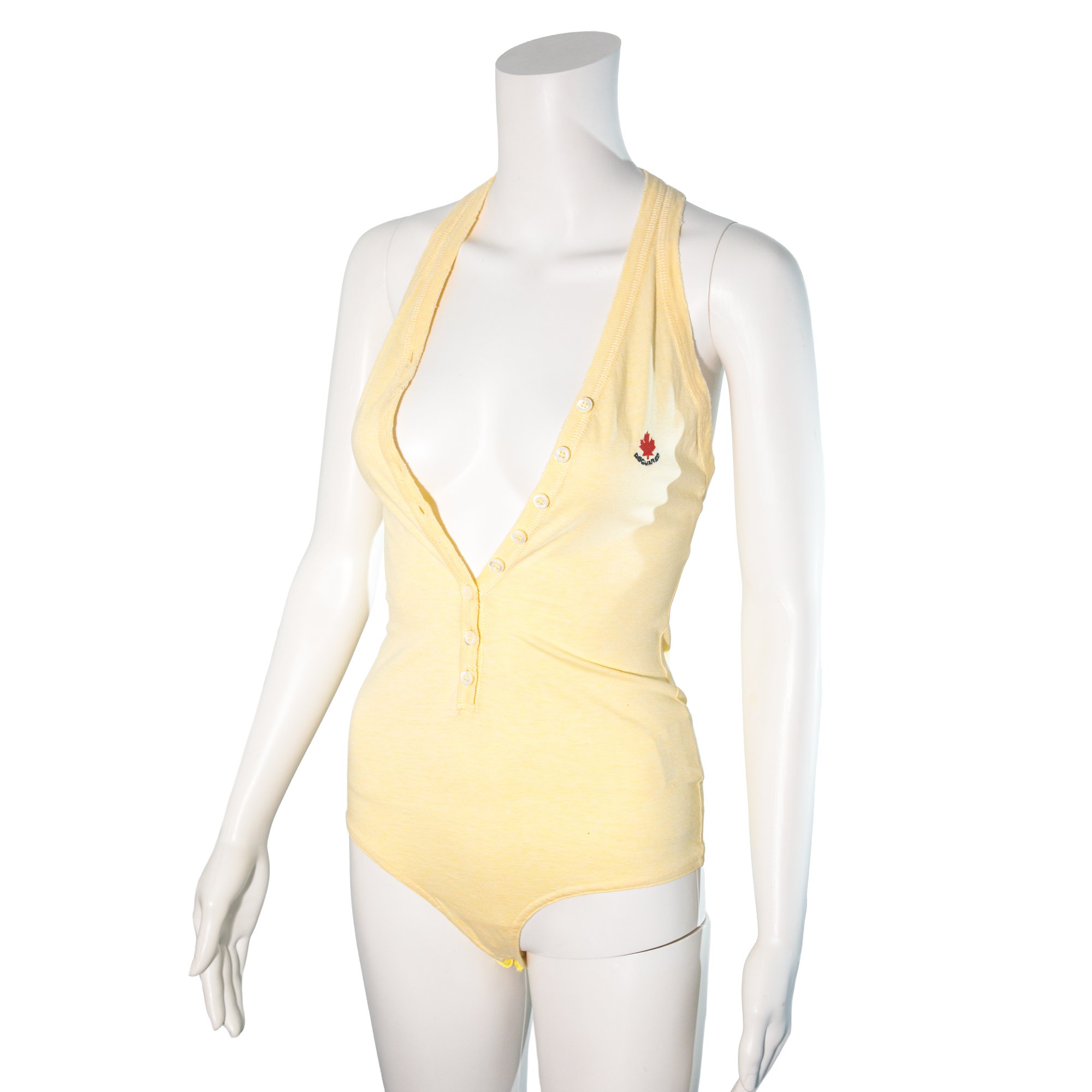 Image of Dsquared2 2005 Button Down Yellow Bodysuit