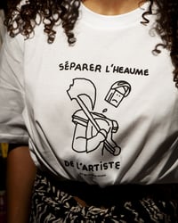 Image 1 of TEE-SHIRT blanc "SEPARER L'HEAUME" - Collab' LADY BOY