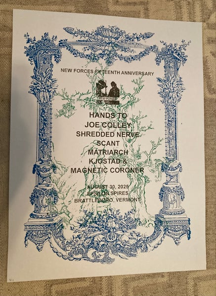 Image of New Forces 18x24 Screen Printed Anniversary Show Poster