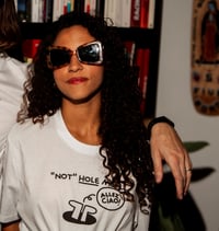 Image 1 of TEE-SHIRT blanc "NOT HOLE MEN" - Collab' LADY BOY