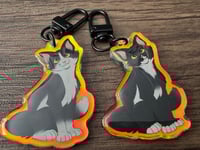 Image 1 of Tuxedo Cat Keychain