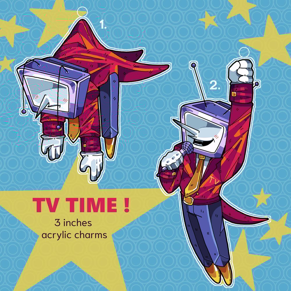 Image of TV TIME acrylic charms