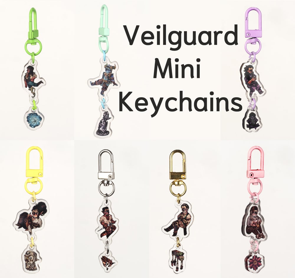 Image of Veilguard Mini keychains, acrylic charms, dragon age