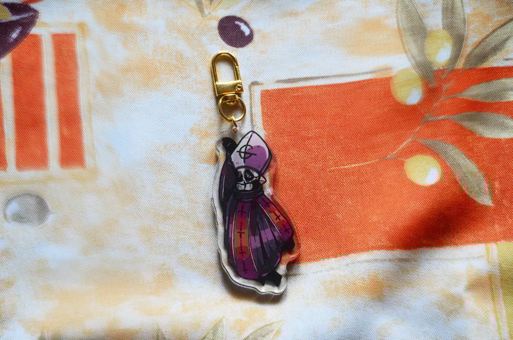 Image of Ghost band Papa keychains- 3 inches acrylic charms