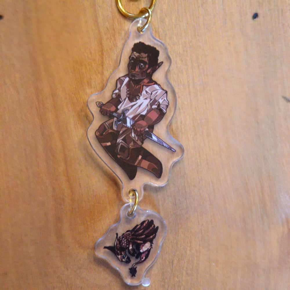 Image of Dragon age the veilguard, companion keychains, acrylic charms