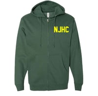 Image 1 of NEW JERSEY HARDCORE - GREEN ***ZIP UP*** HOODIE 
