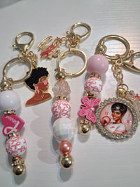 Pink awareness for cancer Keychains 