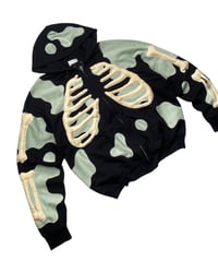 Image 2 of Reworked Phantom Bones Full Zip Hoodie Size L