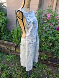 Image 1 of Upcycled Linen Crossover Strap Apron