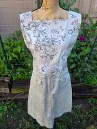 Image 3 of Upcycled Linen Crossover Strap Apron