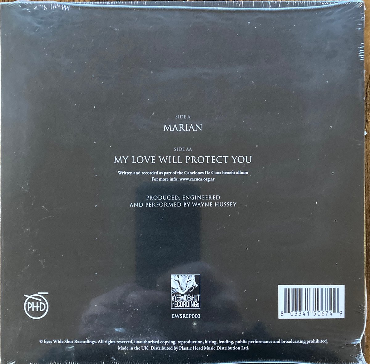 Image of Wayne Hussey Marian 7" vinyl