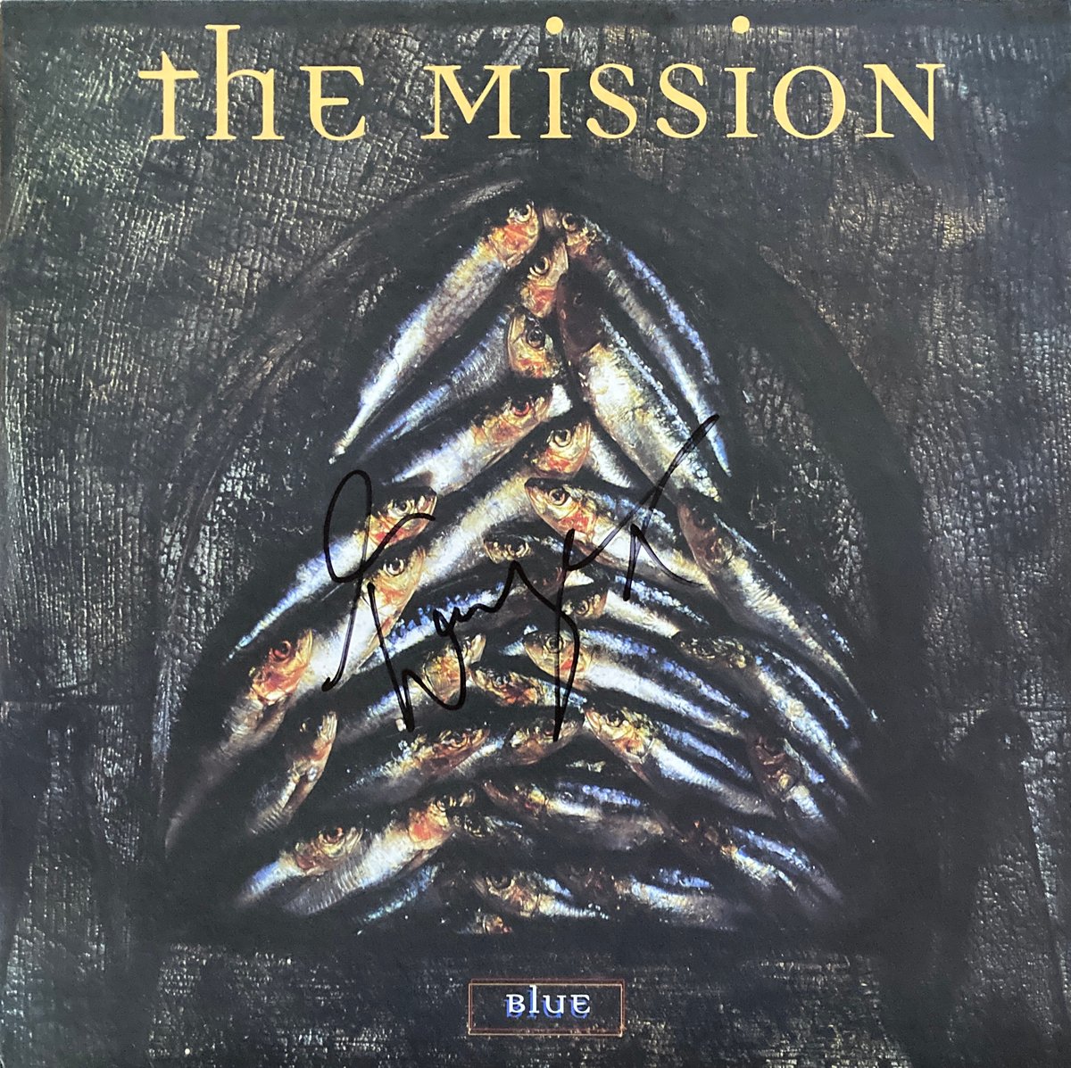 Image of Blue 12" vinyl 2019 Signed by Wayne