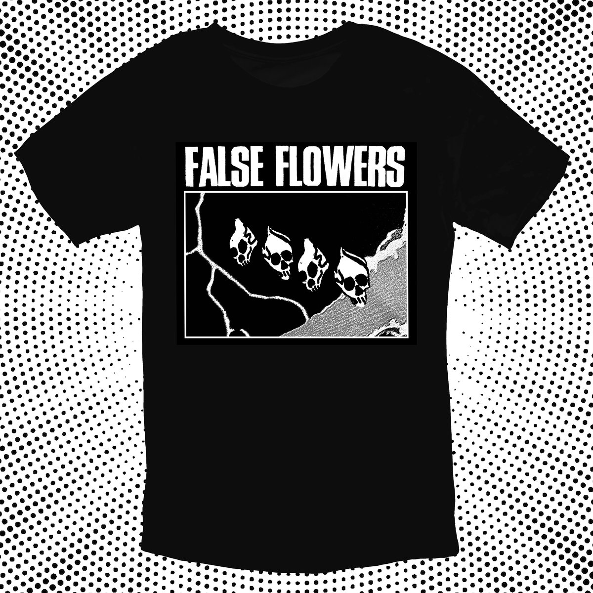 Image of FALSE FLOWERS - "LIGHTNING SKULLS" - T SHIRT