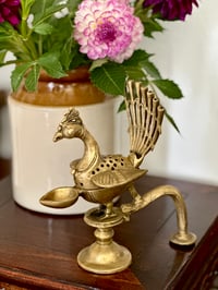 Image 1 of Vintage Style Peacock Incense holder