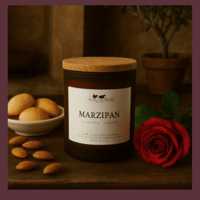 Image 1 of Marzipan Soy Candle – Almond, Amaretto & Vanilla | 100% Soy Wax Candle