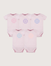 Image 1 of Hmong Snail Pattern Baby Girl Bodysuit